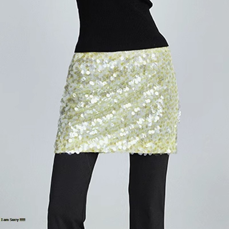 Gonne Donna | Gonna Corta Con Paillettes Da Donna Abbigliamento Donna